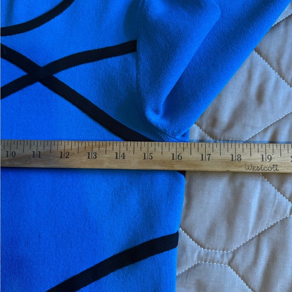 Cable & Gauge Women Blue With Black Stripes Blouse Shirt Long Sleeves Size L - Picture 5 of 9